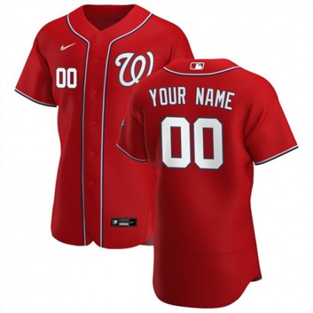 Men's Washington Nationals Red Customized Stitched MLB Jersey Men's Washington Nationals Red Customized Stitched MLB Jersey
