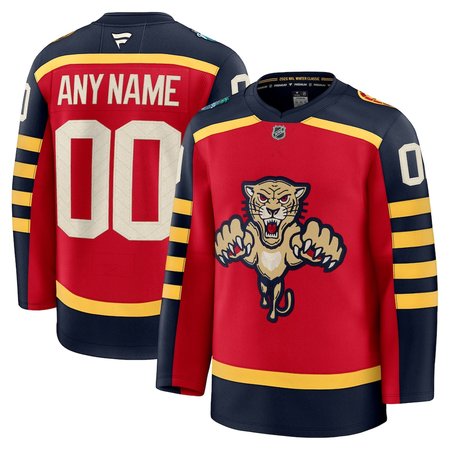 Men's Florida Panthers Red 2026 NHL Winter Classic Premium Custom Jersey