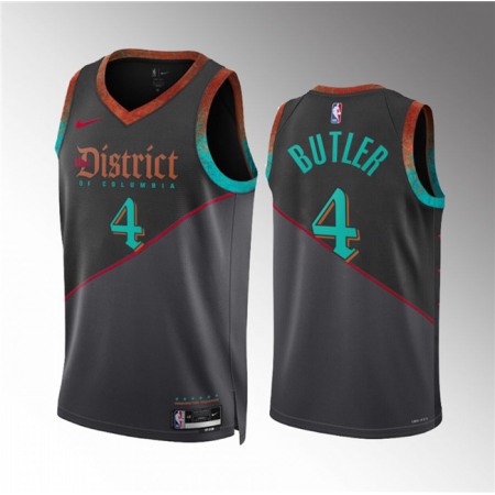 Men's Washington Wizards #4 Jared Butler Black 2023/24 City Edition Stitched Basketball Jersey Men's Washington Wizards #4 Jared Butler Black 2023/24 City Edition Stitched Basketball Jersey