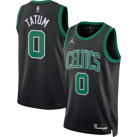Men's Boston Celtics #0 Jayson Tatum Black Swingman Statement Edition Jersey