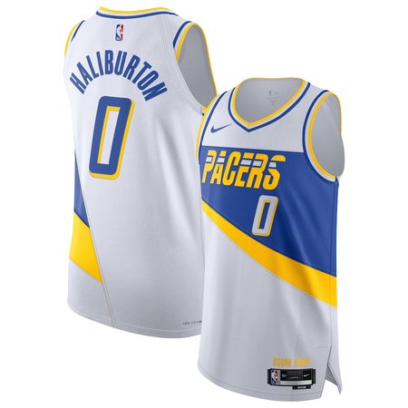 Men's Indiana Pacers #0 Tyrese Haliburton White 2025/26 Authentic City Edition Jersey