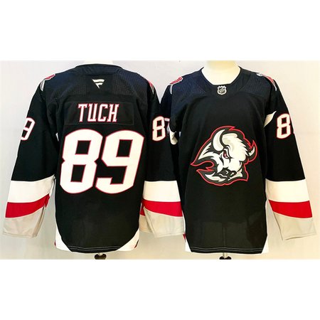 Men's Buffalo Sabres #89 Alex Tuch Black 2024-25 Alternate Stitched Hockey Premium Jersey