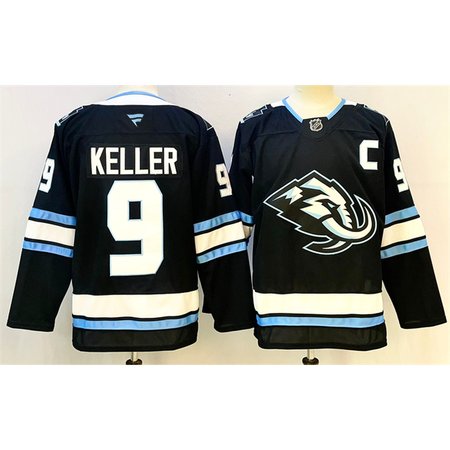 Men's Utah Mammoth #9 Clayton Keller Navy 2025 With C Patch Stitched Premium Jersey