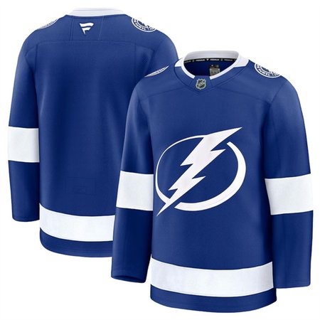 Men's Tampa Bay Lightning Blank Blue 2024-25 Home Stitched Hockey Premium Jersey