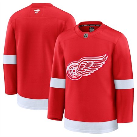 Men's Detroit Red Wings Blank Red 2024-25 Home Stitched Hockey Premium Jersey