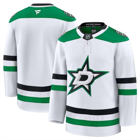Men's Dallas Stars Blank White 2024-25 Away Stitched Hockey Premium Jersey