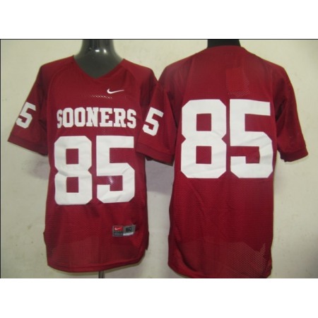Sooners #85 Red Stitched NCAA Jersey