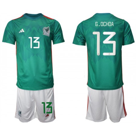 Men's Mexico #13 G.ochoa Green Home Soccer Jersey Suit