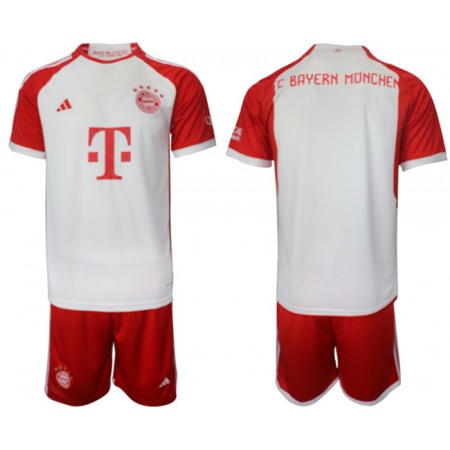 Men's Bayern Munich Custom 2023/24 White/Red Home Soccer Jersey Suit
