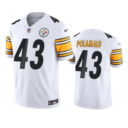 Men's Pittsburgh Steelers #43 Troy Polamalu White 2023 F.U.S.E. Vapor Untouchable Color Rish Limited Jersey Men's Pittsburgh Steelers #43 Troy Polamalu White 2023 F.U.S.E. Vapor Untouchable Color Rish Limited Jersey