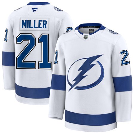 Men's Tampa Bay Lightning #21 Brayden Point White Premium Jersey