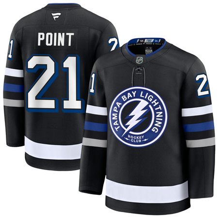 Men's Tampa Bay Lightning #21 Brayden Point Black Premium Jersey