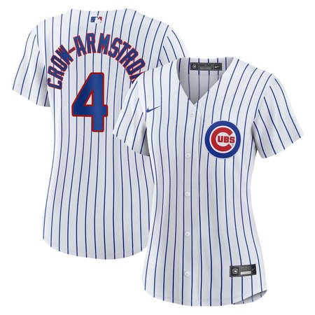 Women's Chicago Cubs #4 Pete Crow-Armstrong White Home Replica Player Jersey