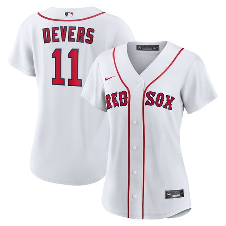 Women's Boston Red Sox #11 Rafael Devers Nike White Home Replica Player Jersey
