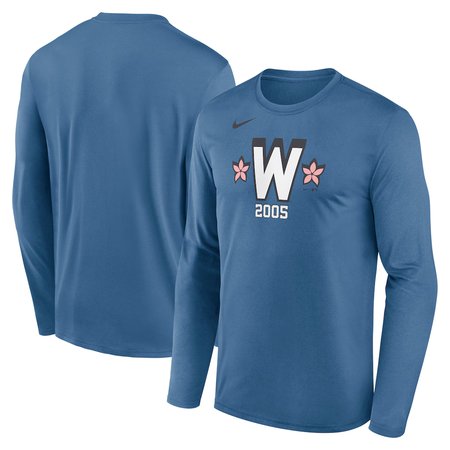 Men's Washington Nationals Blue 2025 City Connect Legend Performance Long Sleeve T-Shirt