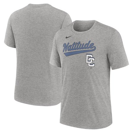 Men's Washington Nationals Heather Charcoal 2025 City Connect Tri-Blend T-Shirt