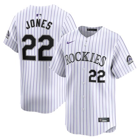 Men's Colorado Rockies #22 Nolan Jones Nike White Home Replica Jersey Men's Colorado Rockies #22 Nolan Jones Nike White Home Replica Jersey