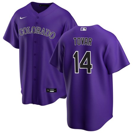 Men's Colorado Rockies #14 Ezequiel Tovar White Home Replica Jersey