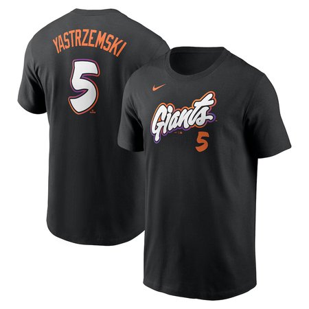 Men's San Francisco Giants Mike Yastrzemski Nike Anthracite 2025 City Connect Fuse Name & Number T-Shirt