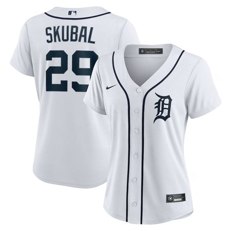 Women's Detroit Tigers #29 Tarik Skubal Nike White Home Replica Player Jersey
