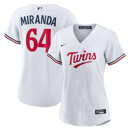 Women's Minnesota Twins #64 Jose Miranda White Home Replica Jersey