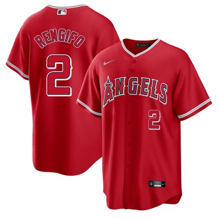 Men's Los Angeles Angels #2 Luis Rengifo Nike Red Home Replica Jersey