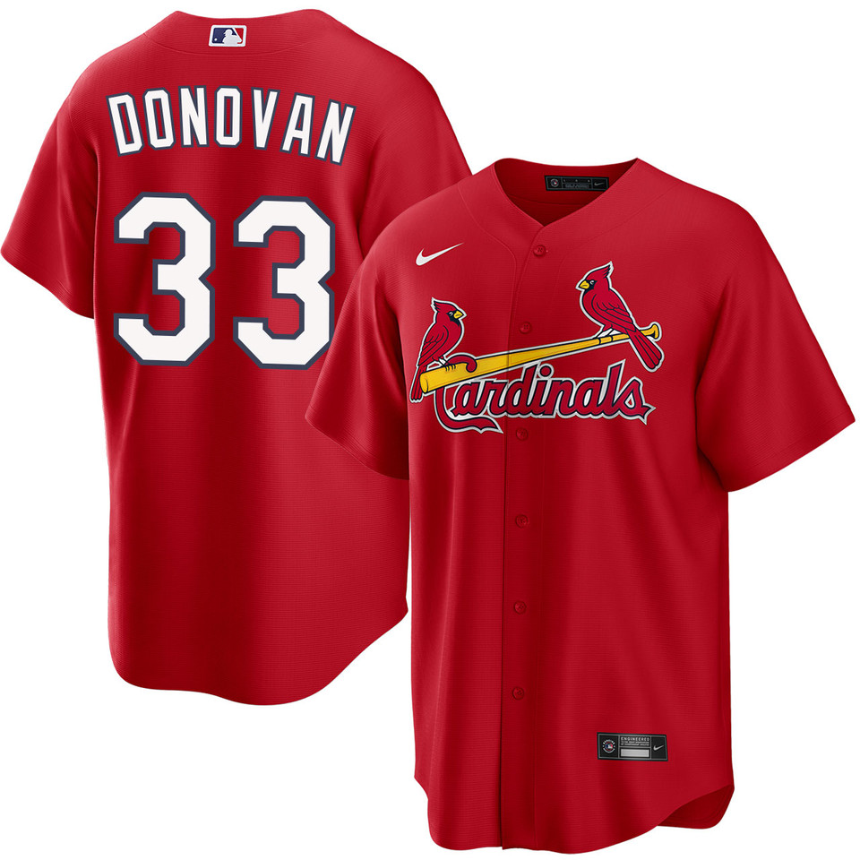 Men's St. Louis Cardinals #33 Brendan Donovan Red Home Limited Jersey