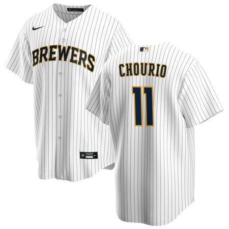 Men's Milwaukee Brewers #11 Jackson Chourio Nike Cream Home Limited Player Jersey