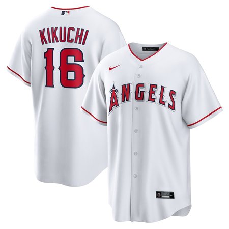 Men's Los Angeles Angels #16 Yusei Kikuchi Nike White Home Replica Jersey
