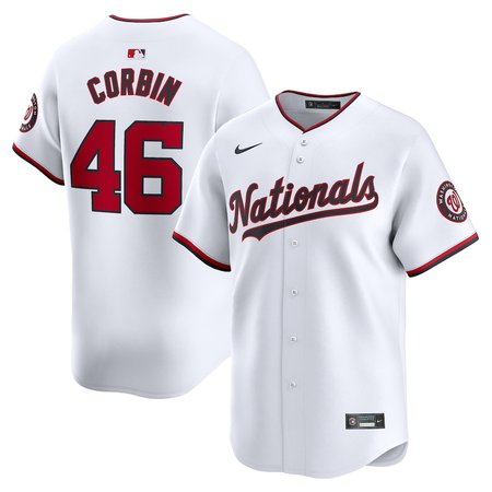 Men's Washington Nationals #46 Patrick Corbin Nike White Home Limited Player Jersey