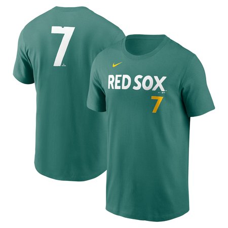 Men's Boston Red Sox #7 Masataka Yoshida Nike Green 2025 City Connect Fuse Name & Number T-Shirt