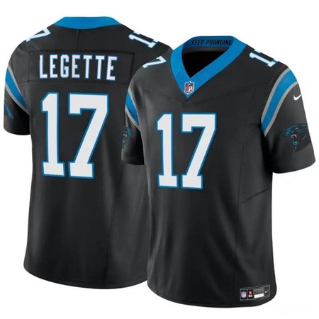 Men's Carolina Panthers #17 Xavier Legette Black 2024 Draft F.U.S.E. Vapor Limited Stitched Football Jersey Men's Carolina Panthers #17 Xavier Legette Black 2024 Draft F.U.S.E. Vapor Limited Stitched Football Jersey