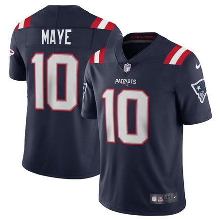 Men's New England Patriots #10 Drake Maye Navy 2024 Draft Vapor Limited Stitched Football Jersey