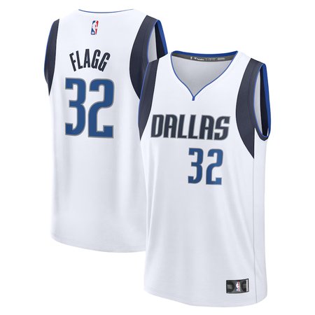 Men's Dallas Mavericks #32 Cooper Flagg Fanatics White 2025 NBA Draft First Round Pick Fast Break Replica Association Edition Jersey