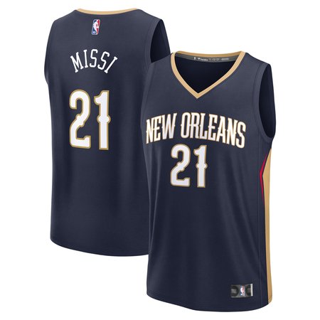 Youth New Orleans Pelicans Yves Missi Navy 2024 NBA Draft Fast Break Player Jersey - Icon Edition Youth New Orleans Pelicans Yves Missi Navy 2024 NBA Draft Fast Break Player Jersey - Icon Edition