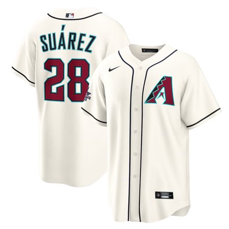 Men's Arizona Diamondbacks #28 Eugenio Suqrez Cream 2025 MLB All-Star Game Home Replica Player Jersey