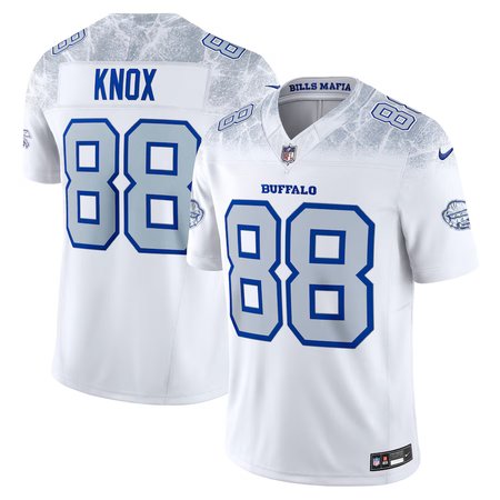 Men's Buffalo Bills #88 Dawson Knox White Rivalries Collection F.U.S.E. Vapor Limited Stitched Jersey Men's Buffalo Bills #88 Dawson Knox White Rivalries Collection F.U.S.E. Vapor Limited Stitched Jersey