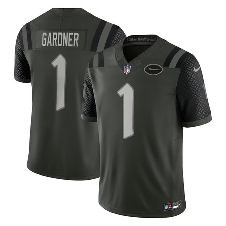 Men's New York Jets #1 Ahmad Sauce Gardner Black Rivalries Collection F.U.S.E. Vapor Limited Stitched Jersey Men's New York Jets #1 Ahmad Sauce Gardner Black Rivalries Collection F.U.S.E. Vapor Limited Stitched Jersey
