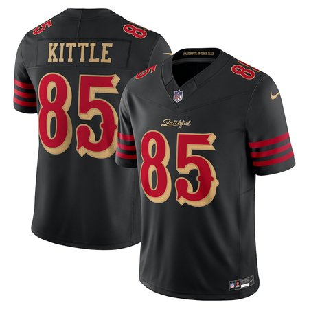 Men's San Francisco 49ers #85 George Kittle Black Rivalries Collection F.U.S.E. Vapor Limited Stitched Jersey Men's San Francisco 49ers #85 George Kittle Black Rivalries Collection F.U.S.E. Vapor Limited Stitched Jersey