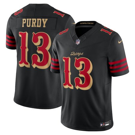 Men's San Francisco 49ers #13 Brock Purdy Black Rivalries Collection F.U.S.E. Vapor Limited Stitched Jersey Men's San Francisco 49ers #13 Brock Purdy Black Rivalries Collection F.U.S.E. Vapor Limited Stitched Jersey