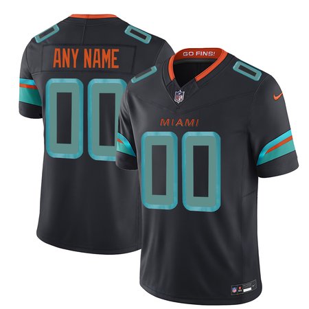 Men's Miami Dolphins Custom Black Rivalries Collection F.U.S.E. Vapor Limited Stitched Jersey Men's Miami Dolphins Custom Black Rivalries Collection F.U.S.E. Vapor Limited Stitched Jersey