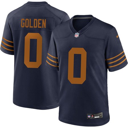 Men's Green Bay Packers #0 Matthew Golden Nike Navy Game Player Jersey