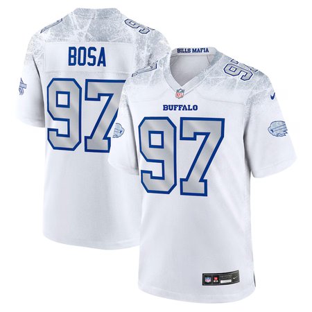 Men's Buffalo Bills #97 Joey Bosa White Rivalries Collection Game Jersey