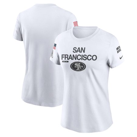 Women's San Francisco 49ers Nike White 2024 Salute To Service Legend Performance T-Shirt Women's San Francisco 49ers Nike White 2024 Salute To Service Legend Performance T-Shirt