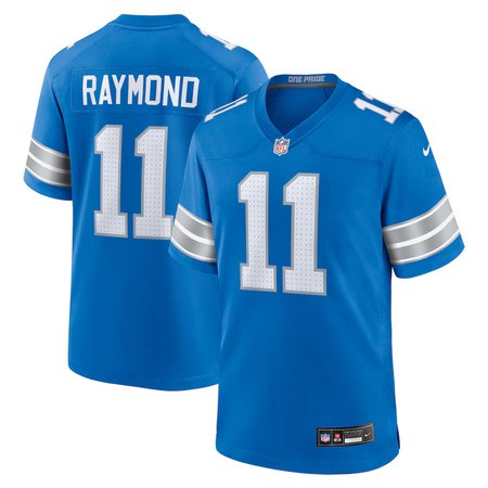 Men's Detroit Lions #11 Kalif Raymond Nike Blue Team Game Jersey