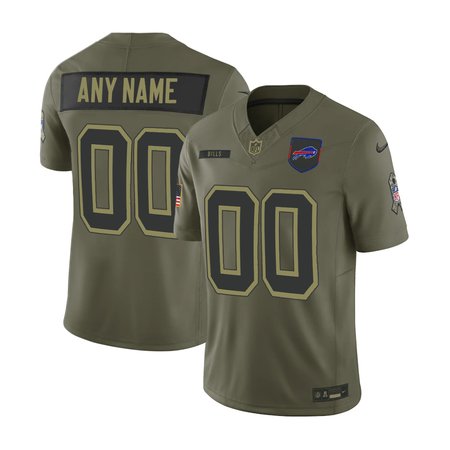 Men's Buffalo Bills Custom Nike Olive 2025 Salute to Service Retired Limited Jersey Men's Buffalo Bills Custom Nike Olive 2025 Salute to Service Retired Limited Jersey