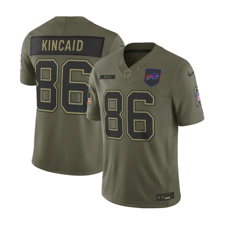 Men's Buffalo Bills #86 Dalton Kincaid Nike Olive 2025 Salute to Service Retired Limited Jersey Men's Buffalo Bills #86 Dalton Kincaid Nike Olive 2025 Salute to Service Retired Limited Jersey