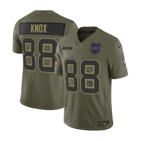Men's Buffalo Bills #88 Dawson Knox Nike Olive 2025 Salute to Service Retired Limited Jersey Men's Buffalo Bills #88 Dawson Knox Nike Olive 2025 Salute to Service Retired Limited Jersey
