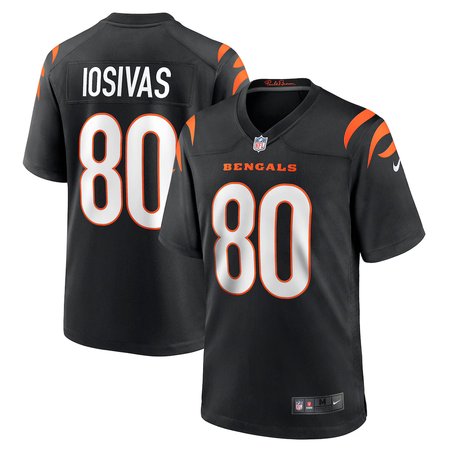 Men's Cincinnati Bengals #80 Andrei Iosivas Nike Black Team Game Jersey Men's Cincinnati Bengals #80 Andrei Iosivas Nike Black Team Game Jersey