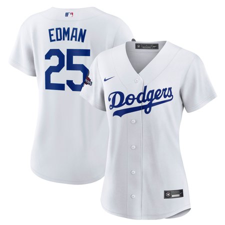 Women's Los Angeles Dodgers Tommy Edman Nike White 2024 World Series Champions Home Replica Player Jersey Women's Los Angeles Dodgers Tommy Edman Nike White 2024 World Series Champions Home Replica Player Jersey